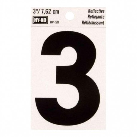 NÚMERO "3" DE VINILO 3' RV-25/3" - Envío Gratuito