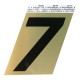 NÚMERO "7" DE ALUMINIO ORO 3 1/2' - Envío Gratuito