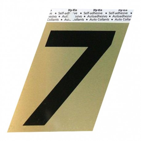 NÚMERO "7" DE ALUMINIO ORO 3 1/2' - Envío Gratuito