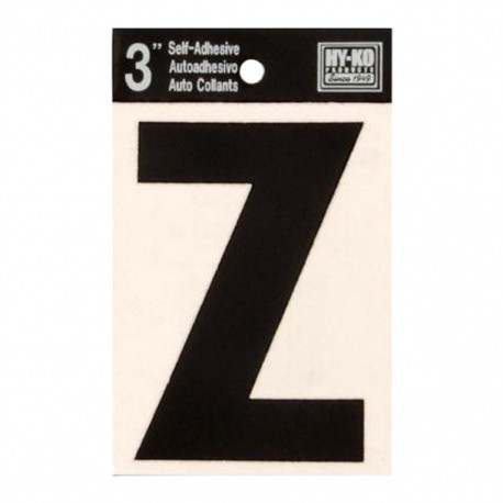 LETRA Z DE VINIL NEGRO 3' - Envío Gratuito