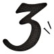 NÚMERO "3" ALUMINIO 3' 36003 - Envío Gratuito