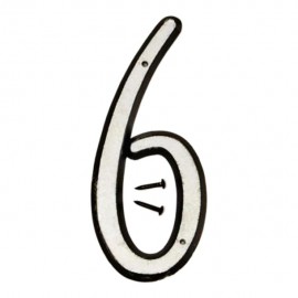 NÚMERO "6" PLÁSTICO REFLECTIVO 10 CM - Envío Gratuito