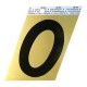 NÚMERO "0" DE ALUMINIO ORO 3 1/2' - Envío Gratuito