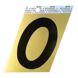NÚMERO "0" DE ALUMINIO ORO 3 1/2' - Envío Gratuito