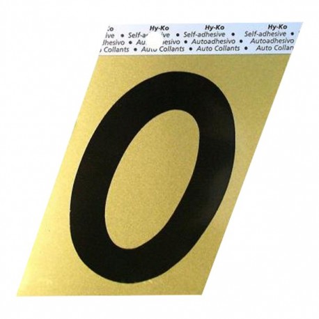 NÚMERO "0" DE ALUMINIO ORO 3 1/2' - Envío Gratuito
