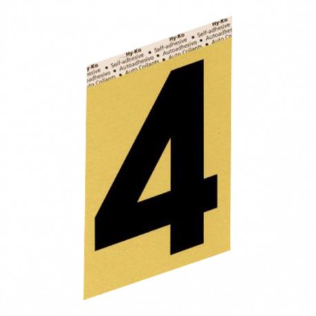 NÚMERO "4" DE ALUMINIO ORO 3 1/2' - Envío Gratuito