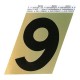 NÚMERO "9" DE ALUMINIO ORO 3 1/2' - Envío Gratuito