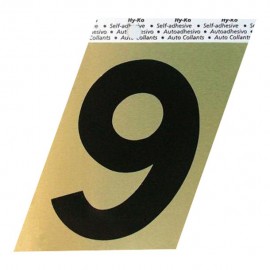 NÚMERO "9" DE ALUMINIO ORO 3 1/2' - Envío Gratuito