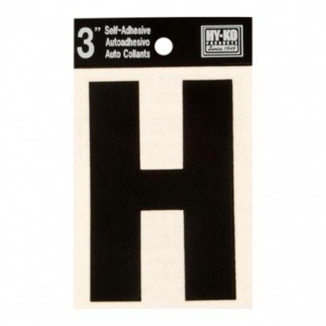 LETRA "H" VINIL NEGRO 3' - Envío Gratuito