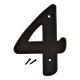 NÚMERO 4 NEGRO DE VINIL 6' - Envío Gratuito