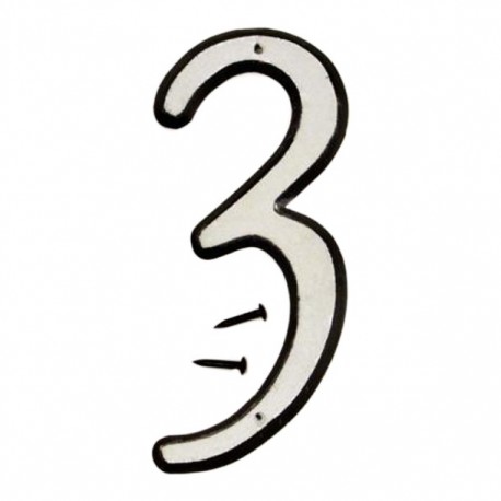 NÚMERO "3" PLÁSTICO REFLECTIVO 10 CM - Envío Gratuito