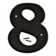 NÚMERO 8 DE NEGRO DE VINIL 6' - Envío Gratuito