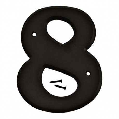 NÚMERO 8 DE NEGRO DE VINIL 6' - Envío Gratuito