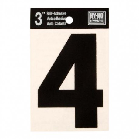 NÚMERO VINIL NEGRO NO. 4 3' - Envío Gratuito
