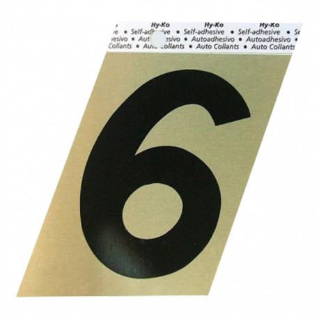 NÚMERO "6" DE ALUMINIO ORO 3 1/2' - Envío Gratuito