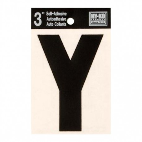 LETRA Y DE VINIL NEGRO 3' - Envío Gratuito