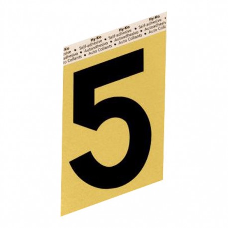 NÚMERO "5" DE ALUMINIO ORO 3 1/2' - Envío Gratuito