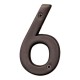 NÚMERO 6 BRONCE ANTIGUO 4" - Envío Gratuito