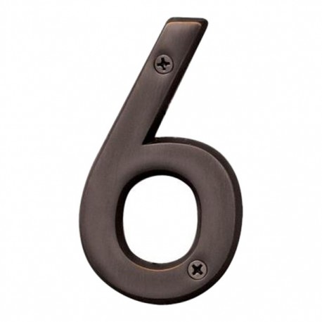 NÚMERO 6 BRONCE ANTIGUO 4" - Envío Gratuito