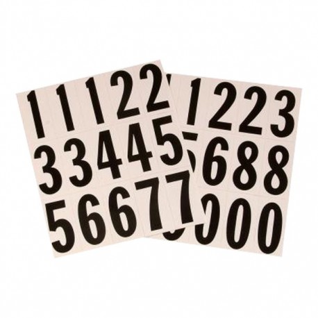 PAQUETE NUMEROS BLANCO/NEGRO VINILO 2' MM-17N - Envío Gratuito