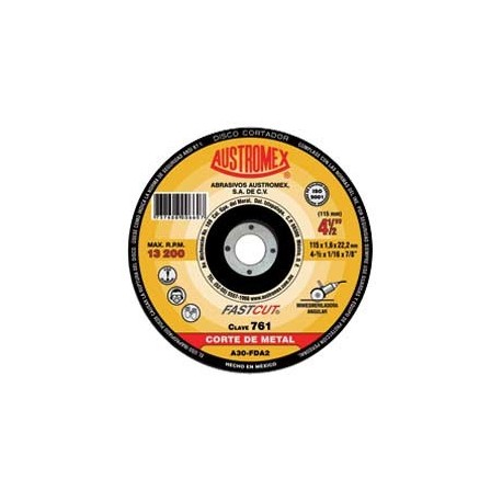 DISCO CORTE DE METAL4 1/2"X1/16"X7/8" - Envío Gratuito