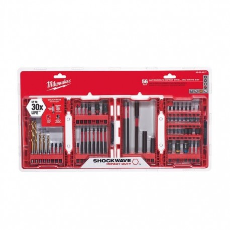 KIT DE PUNTAS DE IMPACTO SHOCKWAVE Y BROCAS DE PERFORACION DE 56 PZS - Envío Gratuito