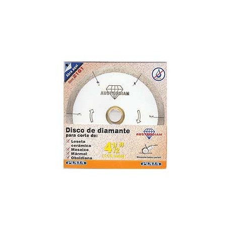 DISCO DIAM. 4 1/2" PORCELANATO - Envío Gratuito