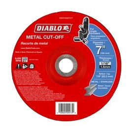 DISCO ABRASIVO 7 X 1/16 X 7/8" - Envío Gratuito