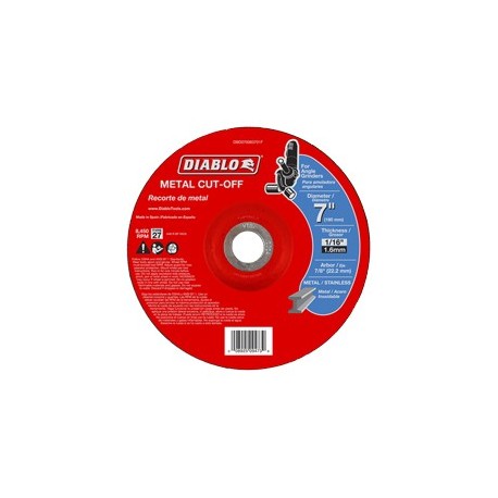 DISCO ABRASIVO 7 X 1/16 X 7/8" - Envío Gratuito