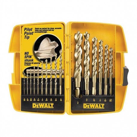 16 BROCAS HSS PUNTA PILOTO GOLD FERROUS - Envío Gratuito