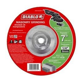 DISCO ABRASIVO 7 X 1/4 X 5/8-11 PIEDRA - Envío Gratuito