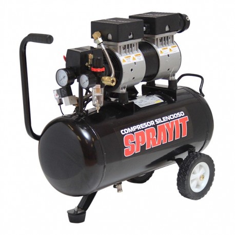 COMPRESOR SILENCIOSO LIBRE DE ACEITE 1 HP Y 25 LT - Envío Gratuito
