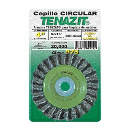 CEPILLO CIRC TRENZADO 4" MR - Envío Gratuito