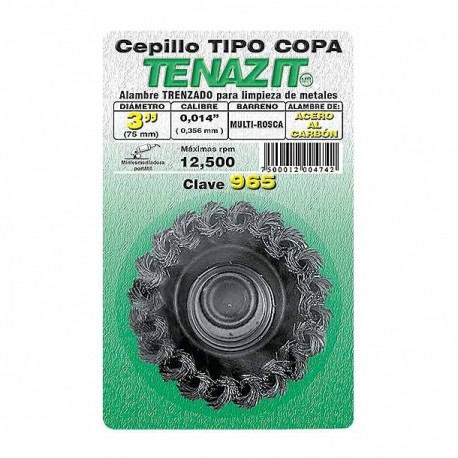 CEPILLO COPA TRENZADO 3" - Envío Gratuito