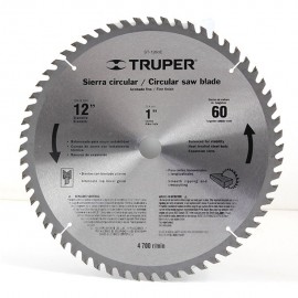 SIERRA CIRCULAR 12"X60 DIENTES CENTRO 1" - Envío Gratuito