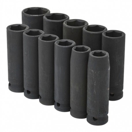 JUEGO DE DADOS DE ALTO IMPACTO DE 1/2" METRICAS 11 PZAS - Envío Gratuito