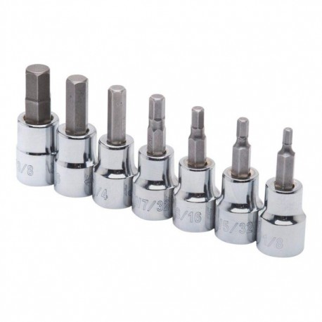 JUEGO DE DADOS PUNTA HEXAGONAL 3/8" 7 PIEZAS - Envío Gratuito