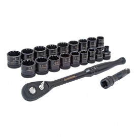 JUEGO UNIVERSAL MATRACA Y DADOS DE 3/8" 20 PZAS - Envío Gratuito