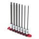 JUEGO DE DADOS HEX LARGA CON PUNTA BOLA DE 3/8" METRICAS 7 PZAS - Envío Gratuito