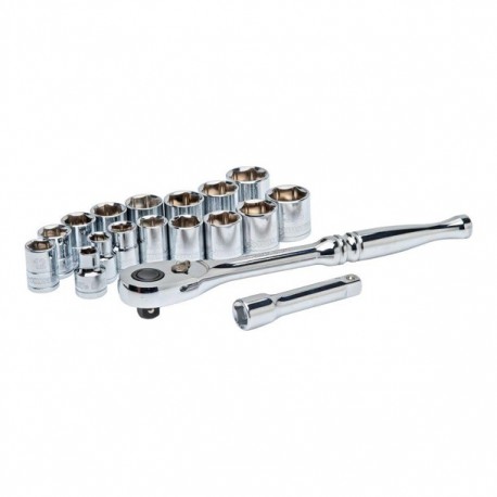 JUEGO MATRACA Y DADOS 3/8" 18 PIEZAS - Envío Gratuito