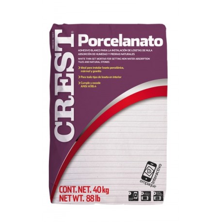 CREST PISO PARA PORCELANATO 40 KG - Envío Gratuito