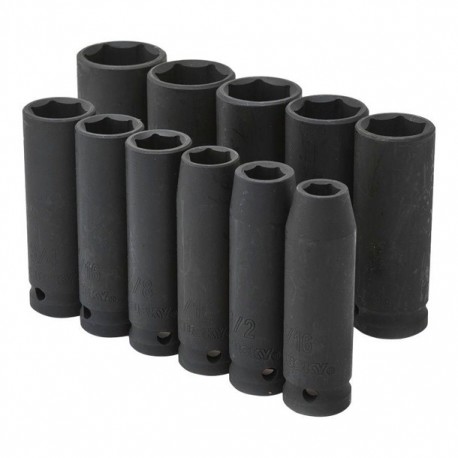 JUEGO DE DADOS DE ALTO IMPACTO DE 1/2" SAE 11 PZAS - Envío Gratuito