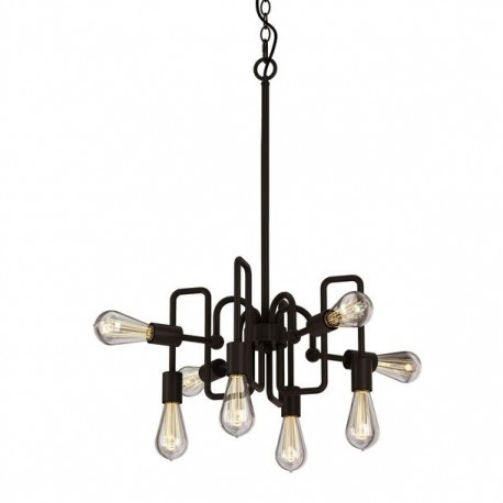 LUZ COLGANTE 8 LUCES METAL - Envío Gratuito
