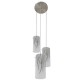 COLGANTE HOJAS PLATED 3 LUCES - Envío Gratuito