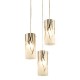 COLGANTE HOJAS PLATED 3 LUCES - Envío Gratuito