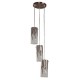 COLGANTE HOJAS PLATED 3 LUCES - Envío Gratuito