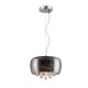 LUZ COLGANTE 3 LUCES VIDRIO PLATEADO - Envío Gratuito