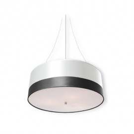 COLGANTE 1 LUZ 45 CENTÍMETROS. BLANCO Y NEGRO - Envío Gratuito