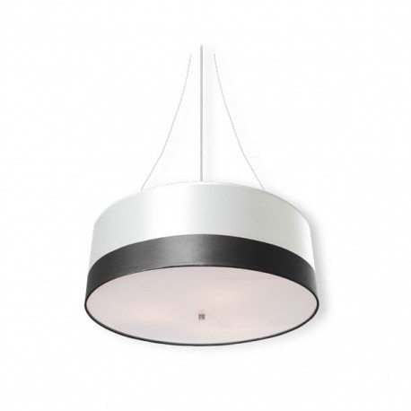 COLGANTE 1 LUZ 45 CENTÍMETROS. BLANCO Y NEGRO - Envío Gratuito