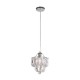 COLGANTE ACRILICO 1 LUZ 24 CM CROMO - Envío Gratuito
